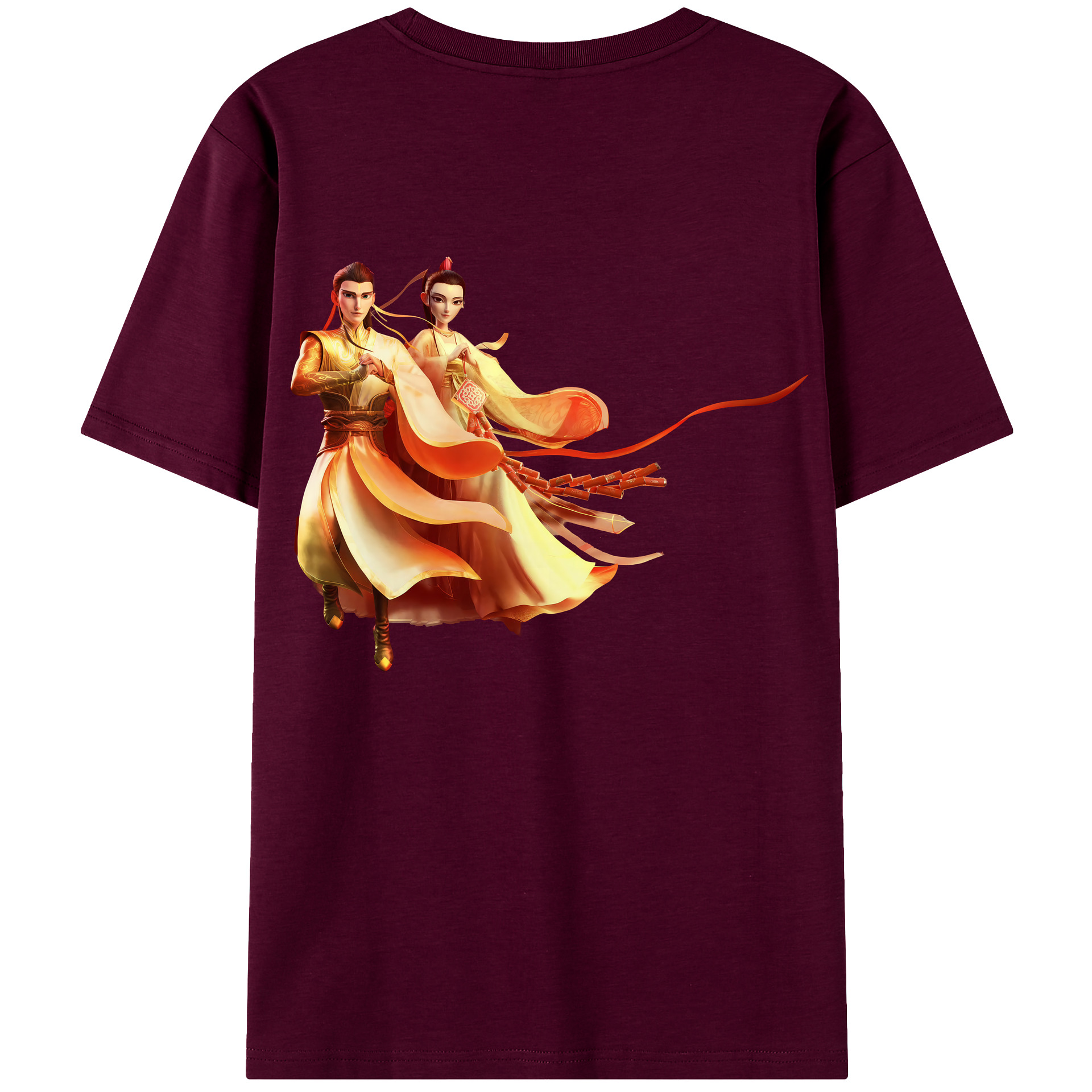 （画像用） Ne Zha 2 ナタ 魔童の大暴れ レディース半袖Tシャツ(バックプリント)